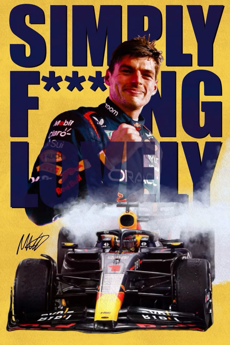 Max Verstappen Poster Wallpaper with Quote
